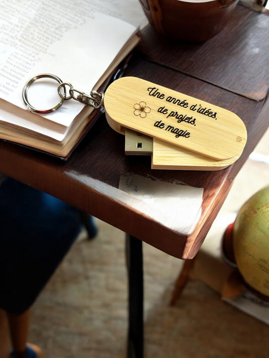 Clé USB en bois personnalisée – 8 Go