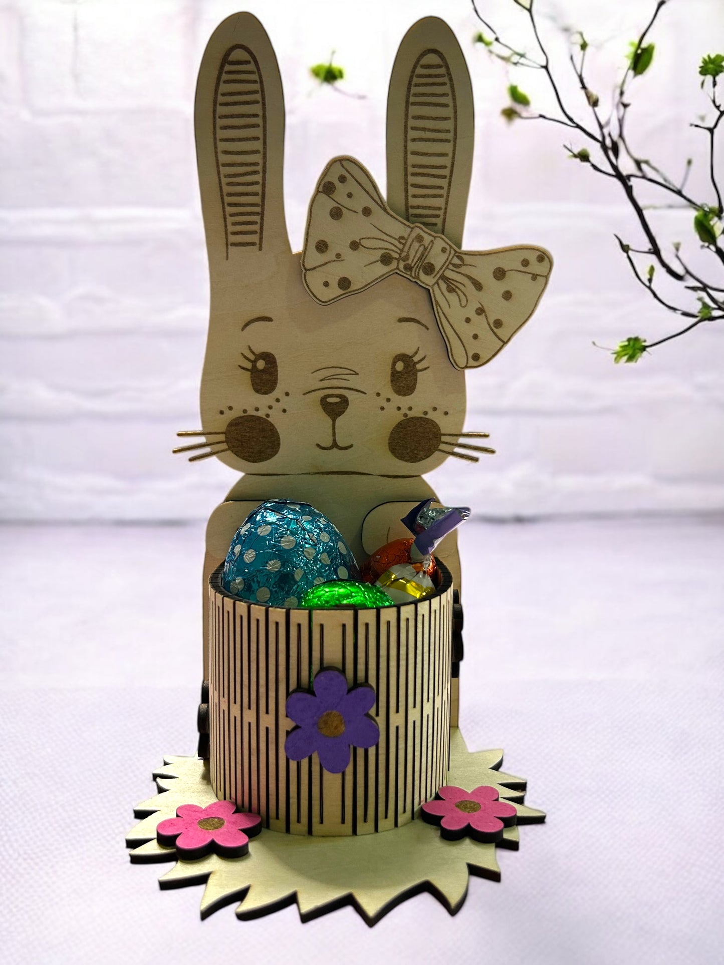 Petit Panier Lapin Personnalisable – Idéal pour la chasse aux œufs ! 🐰🎀
