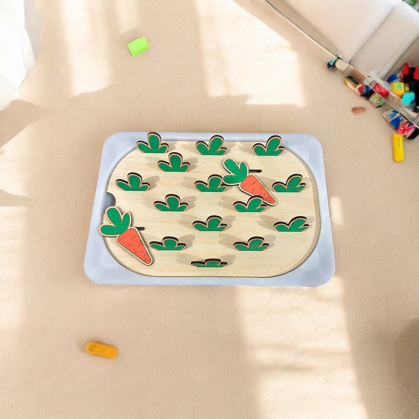 Couvercle Trofast Mémorable Carottes - Jeu de Mémoire et de Motricité 🥕