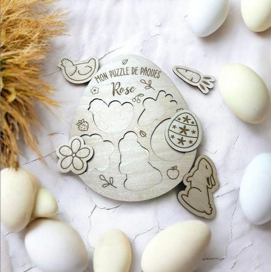🧩Puzzle 5 pièces de Pâques personnalisé 🐣
