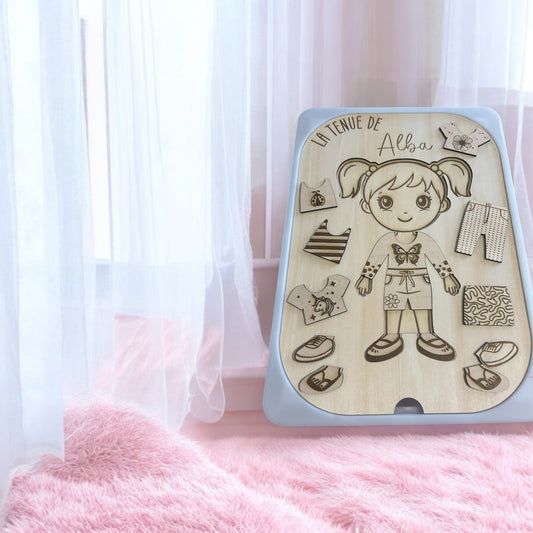 Couvercle Trofast - Je m’habille - Modèle petite fille