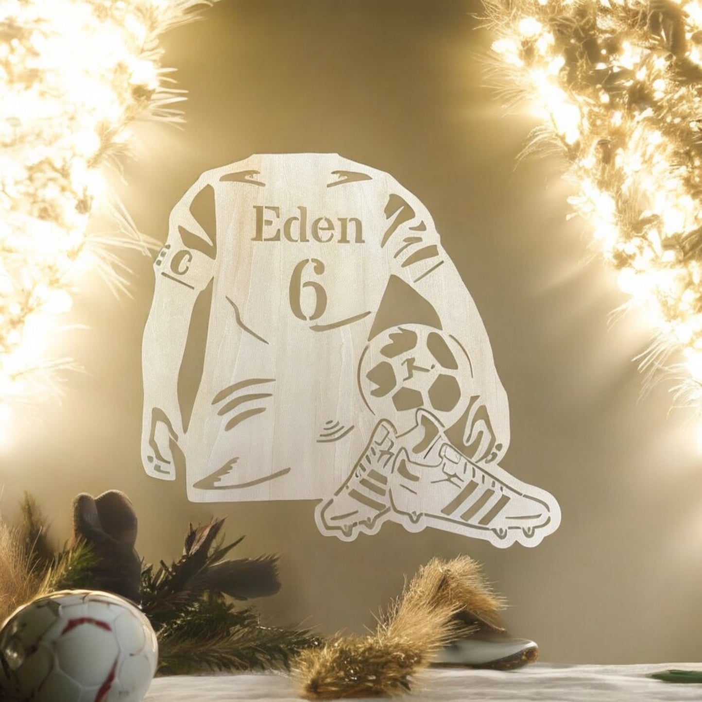 Maillot de foot en bois personnalisable