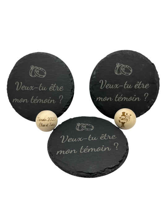 Sous-verre en ardoise personnalisé