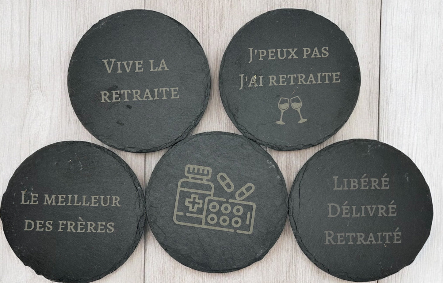 Sous-verre en ardoise personnalisé
