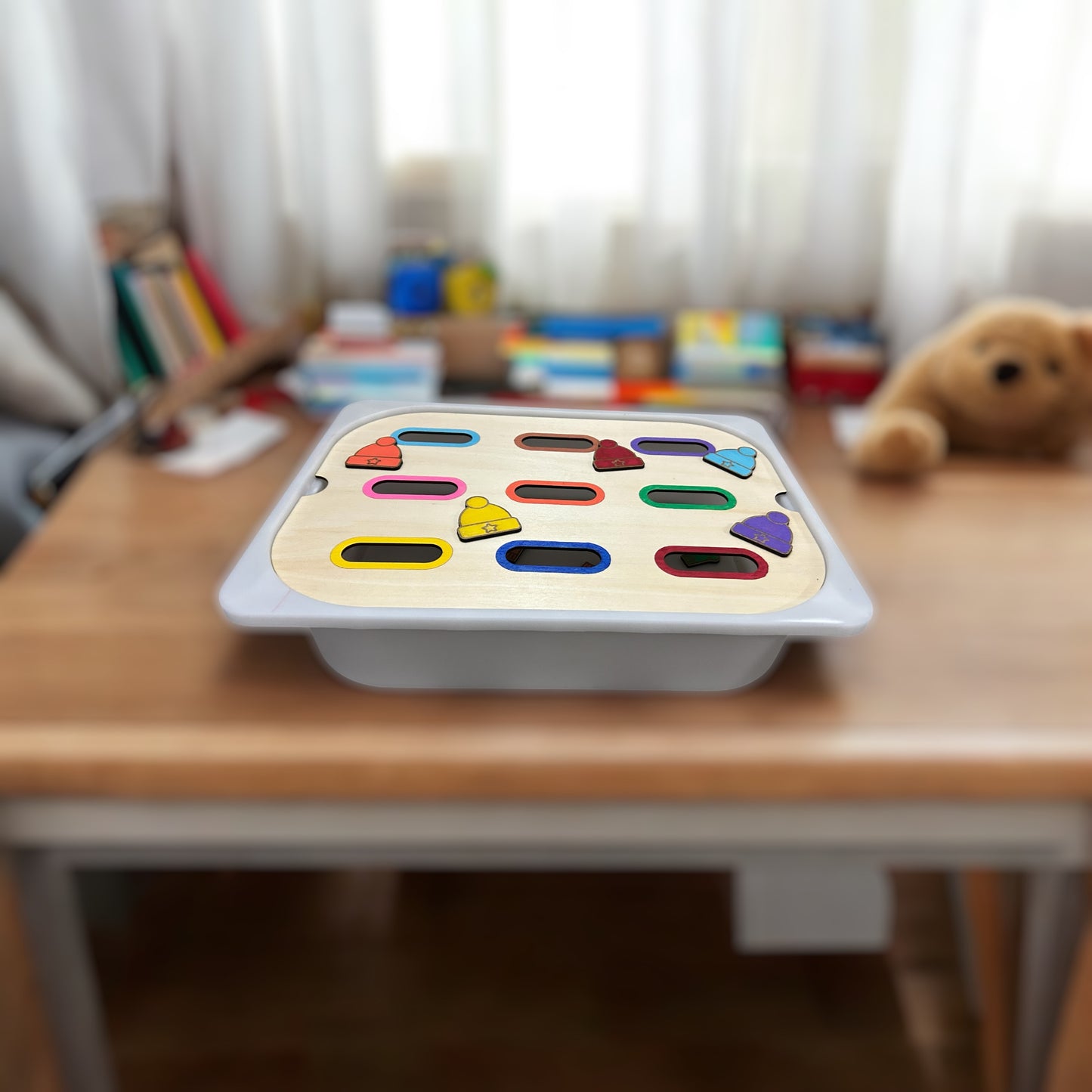 Couvercle Trofast avec Inserts - Apprentissage des Couleurs et Motricité