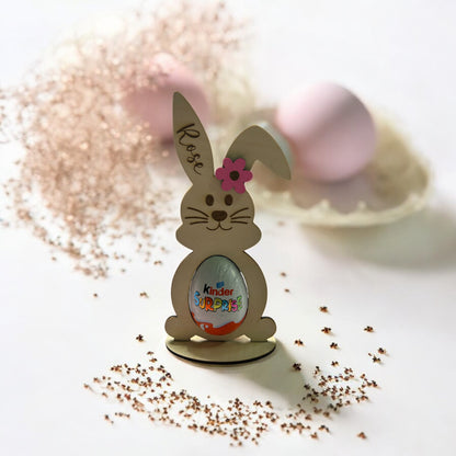 🐰Lapin en Bois Personnalisable – Support Kinder Surprise 🍫