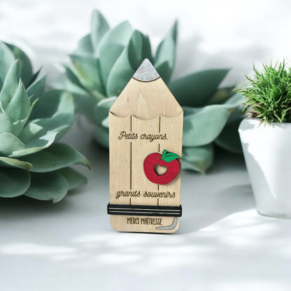 Pot à crayons en bois personnalisé – Cadeau utile et original