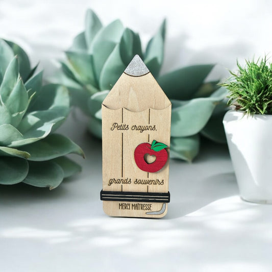 Pot à crayons en bois personnalisé – Cadeau utile et original