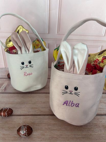 Panier chasse aux œufs enfant - Lapin de Pâques personnalisé