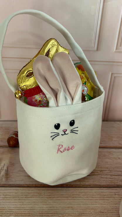 Panier chasse aux œufs enfant - Lapin de Pâques personnalisé