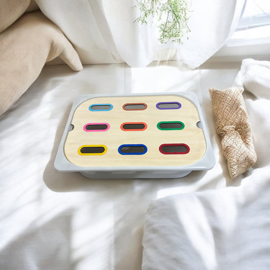 Couvercle Trofast avec Inserts - Apprentissage des Couleurs et Motricité