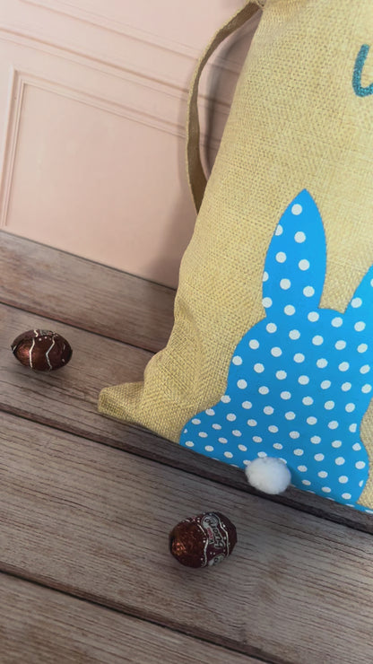 Sac lapin de Pâques personnalisé – Chasse aux œufs